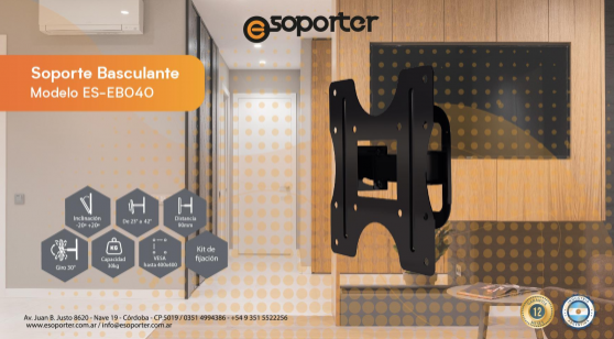 Soporte Es-Lcb040 Packaging Termocontraible Para Lcd De 23"A 42" Cap.30Kg Vesa 200X200