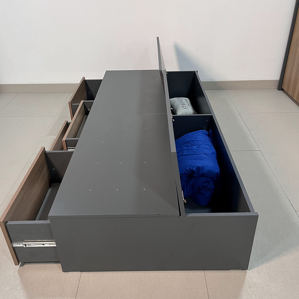 Cama c/cajones 90cm magnus supreme gris scotch