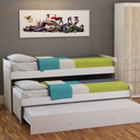 Cama Nido Corsa Doble Con 2 Cajones Helsinki Blanco
