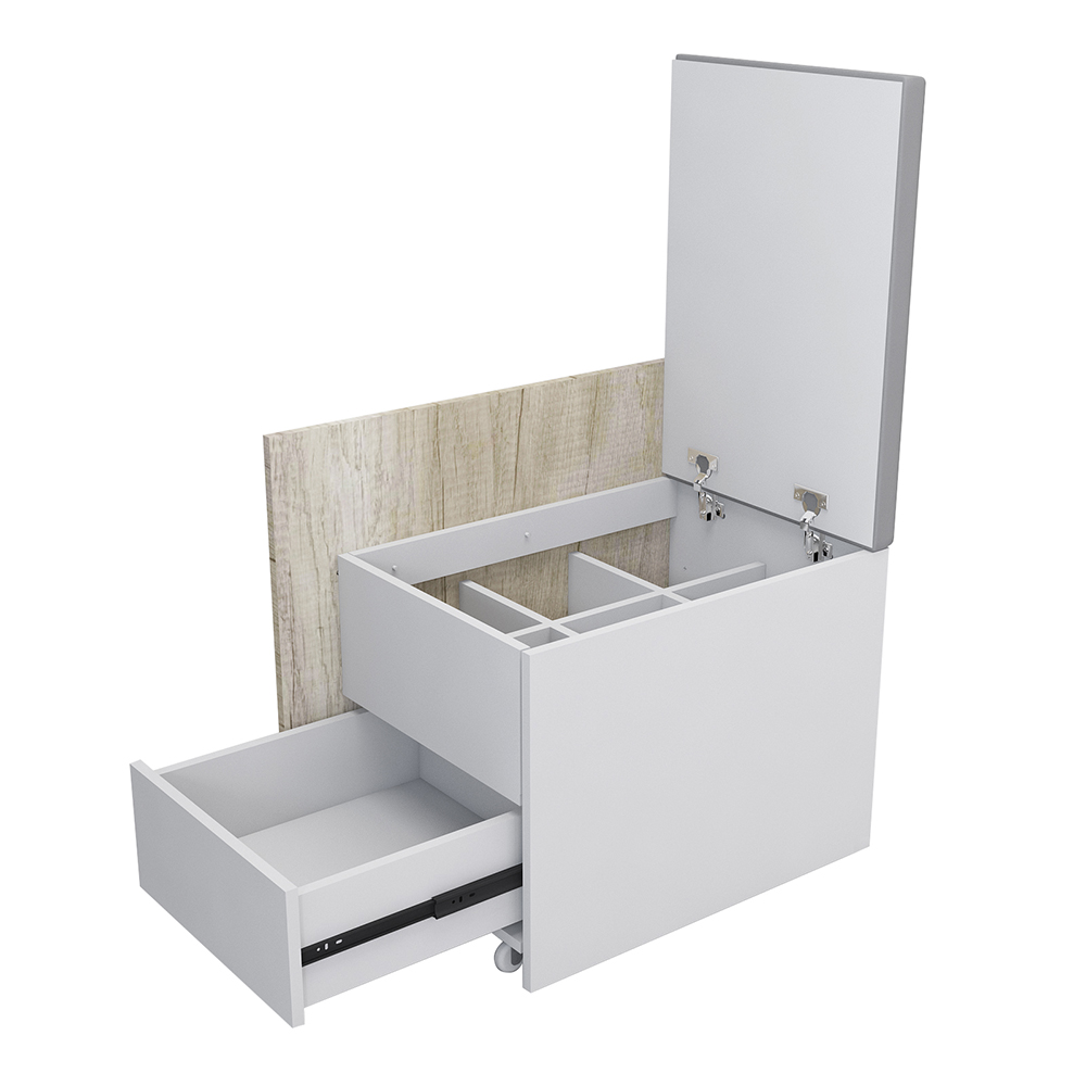 Tocador Maquillador Con asiento y espejo con Luz Led Helsinki