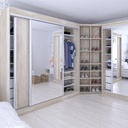 Vestidor 2 Puertas 1 Puerta Con Espejo 180X200 Helsinki