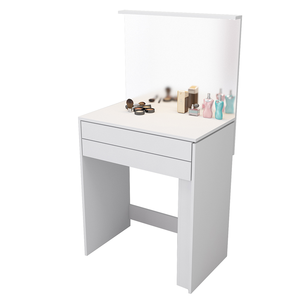 Tocador Maquillador Con Espejo Cajon Y Luz Led Blanco