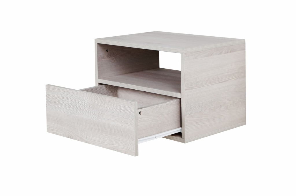 Mesa De Luz Flotante 1C Murano Pino Blanco