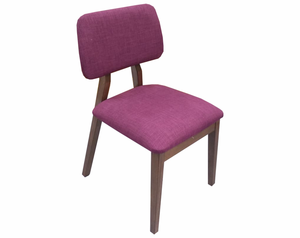 (D) Silla Rosse L Castaño Tapizado Chenille Uva