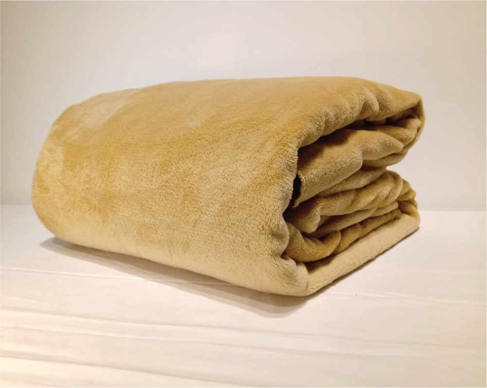 Manta Microfibra Danubio Flannel King Beige