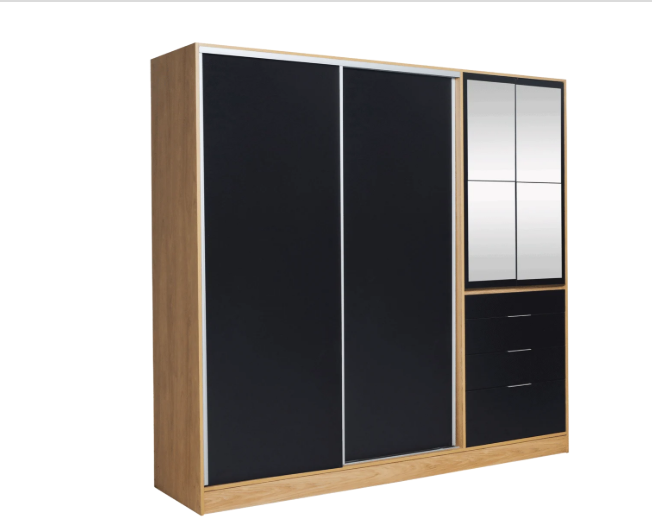 Placard Murano Mix 2.07M 4P 4C con espejo medida 205x207x58.80