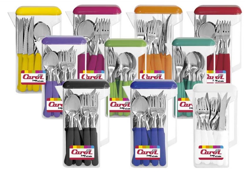 Juego 24 Pzas .En Jarra Con Tapa Colores