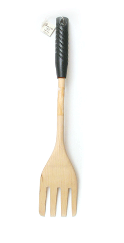 [WS012/4B] Tenedor Con Mango Negro