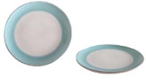 [CPP01C] Plato Postre Ceramica 20,5Cm - Celeste
