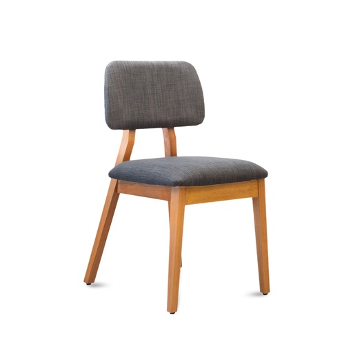 [301000113] Silla Rossé L/Roble Leriex Tapizado Chenille Ceniza