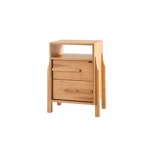 [22027] Mesa de noche Bohemia 0.56 x 0.45 x 0.73 Mts Roble