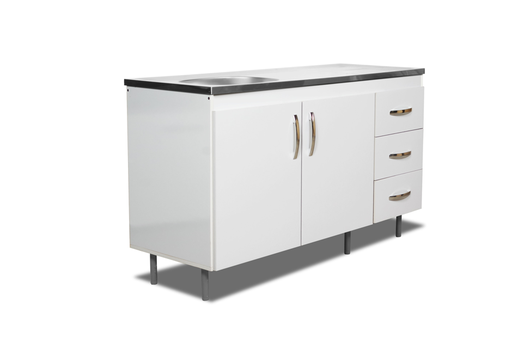 [801008] (D) Bajo Mesada Arco 1.40 C/ 3 Caj Blanco